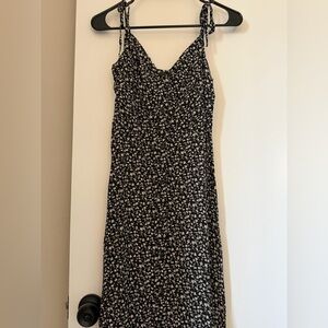 Classic Black Floral Dress